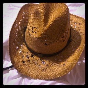 Straw cowgirl hat